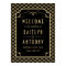 Vintage 1920's Art Deco Gatsby Wedding Welcome