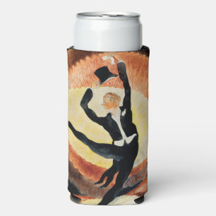 Vintage 1920s Art Deco Male Dancer Top Hat Seltzer Can Cooler