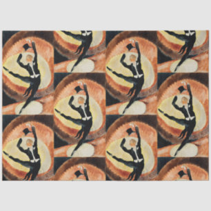 Vintage 1920s Art Deco Male Dancer Top Hat Tissue Paper