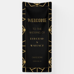 Vintage 1920s Art Deco Welcome to our Wedding Banner