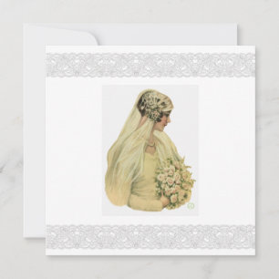 Vintage 1920s Bridal  Thank You Card