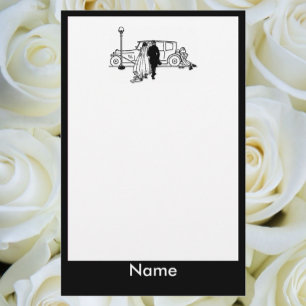 Vintage 1920s Bride & Groom Wedding Stationery