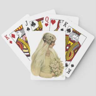Vintage 1920s Bride Playing Cards