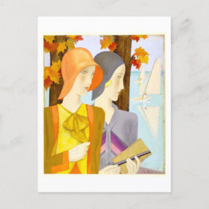 Vintage 1920s Dress Fashion Design Postcard