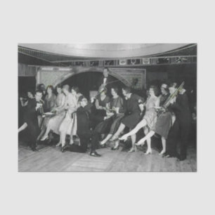 Vintage 1920s Flapper Group Dance Tissue Paper
