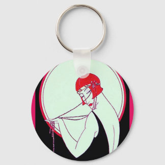 Vintage 1920's Flapper Key Ring