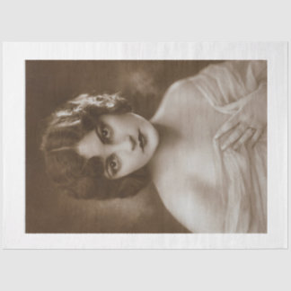 Vintage 1920s Girl Decoupage Tissue Paper