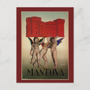 Vintage 1920s Italian travel Mantova Postcard