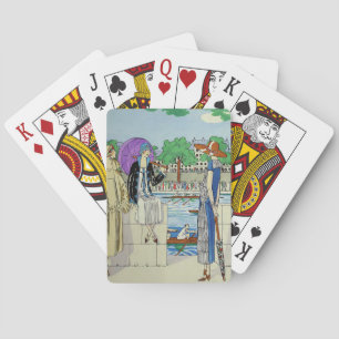 Vintage 1920s Ladies at Crew Race Regatta Playing Cards