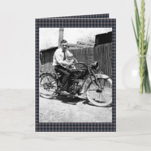 Vintage 1920s Motorcycle Card