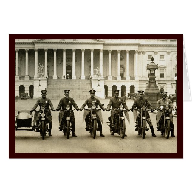Vintage 1920s Motorcycle Cops (Front Horizontal)