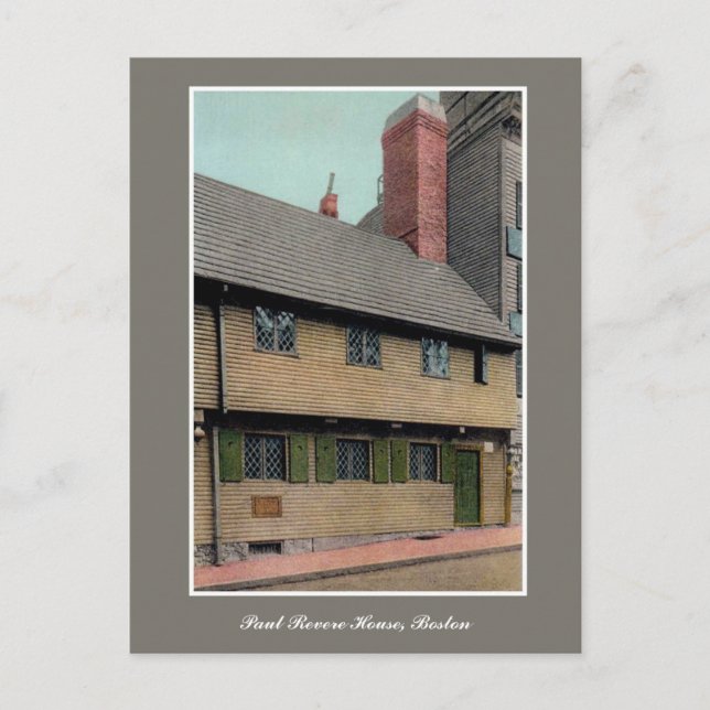 Vintage 1920s Paul Revere House Boston MA Postcard (Front)