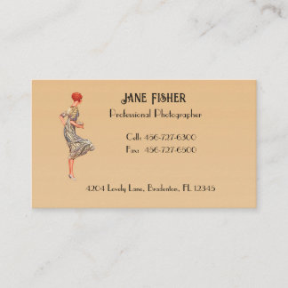 Vintage 1920s Photographer - Retro Elegance 📸🎩 Business Card