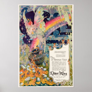 Vintage 1920's Print Ad Djer-Kiss Rainbow