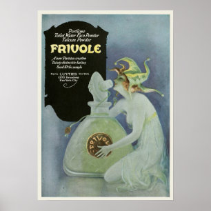 Vintage 1920's Print Ad Woman Frivole Perfume