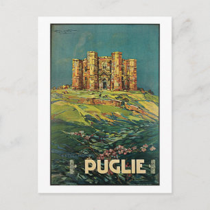 Vintage 1920s Puglia Italy travel Ad Postcard