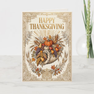 Vintage 1920s Style Thanksgiving Greeting Card