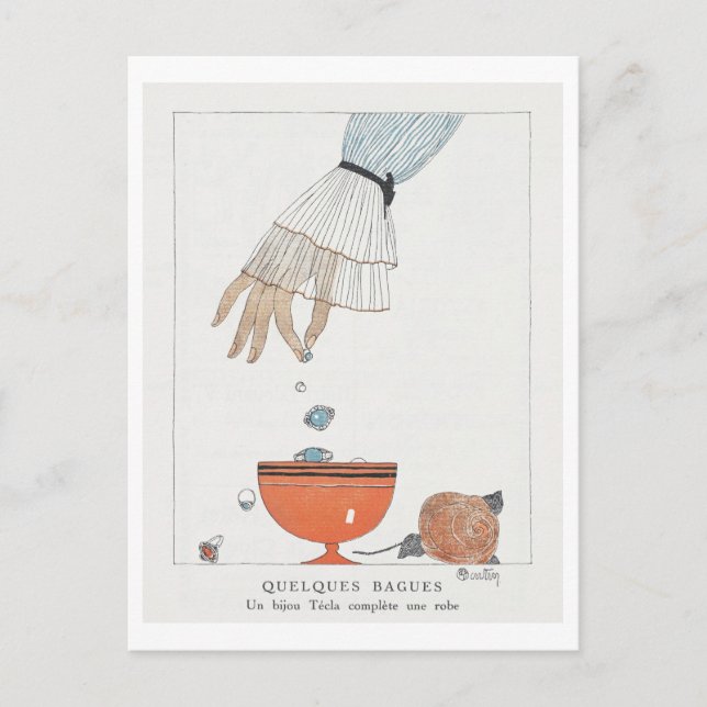 Vintage 1920s Tecla Jewellery Advertisement Postcard (Front)