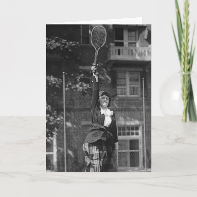 Vintage 1920s Tennis Fashion Card (Front)