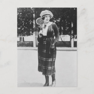 Vintage 1920s Tennis Fashion Postcard