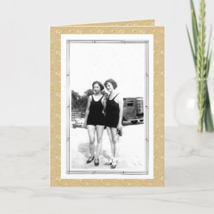 Vintage 1920s Women in Swimsuits Card