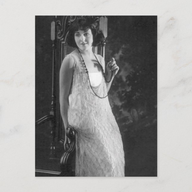 Vintage 1920s Women's Flapper Fashion Postcard (Front)