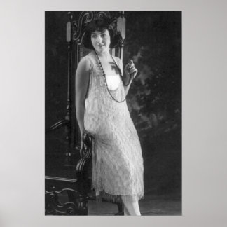 Vintage 1920s Women's Flapper Fashion Poster