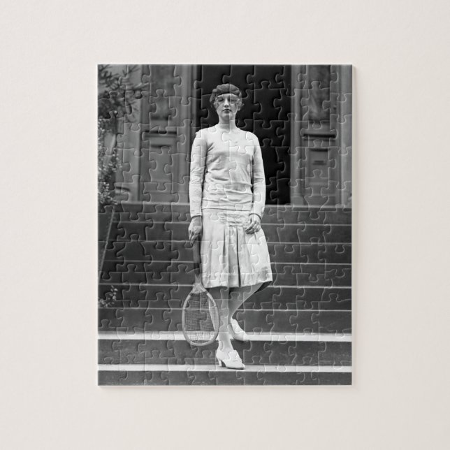 Vintage 1920s Women's Tennis Fashion Jigsaw Puzzle (Vertical)