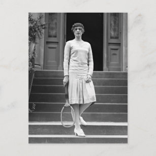 Vintage 1920s Women's Tennis Fashion Postcard