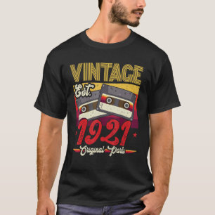 Vintage 1921 Original Parts 101 Years Old 101st Bi T-Shirt