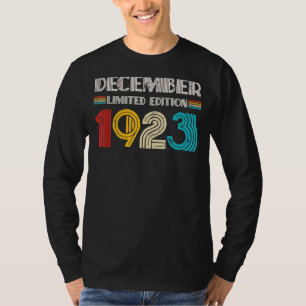 Vintage 1923 Aged December 99 Years Old 99th Birth T-Shirt
