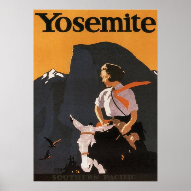 Vintage 1923 Yosemite Southern Pacific Poster (Front)