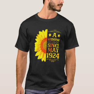 Vintage 1924 98 Years Old May 98th Sunshine Birth T-Shirt