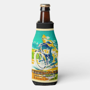 "Vintage 1924 and 1935 Motorcycles" Bottle Cooler