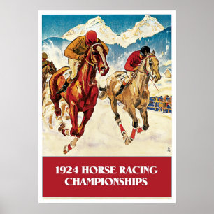 Vintage 1924 Horse Racing ad Poster