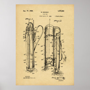 Vintage 1925 Golf Bag Print