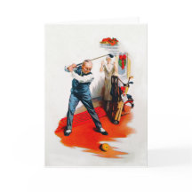 Vintage 1925 Golf Christmas Card