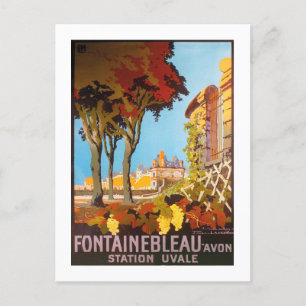 Vintage 1926 Fontainbleau Avon, Station Uvale Post Postcard