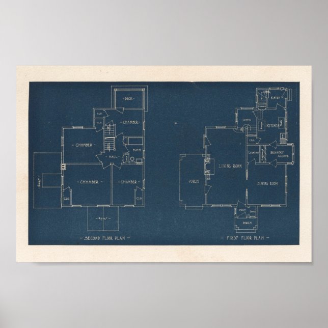 Vintage 1927 House Design 10A4 Print Layout (Front)