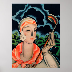 Vintage 1928 Art Deco Golf Print