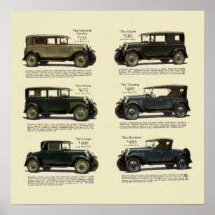 Vintage 1928 Car Automobile Advertisement Poster