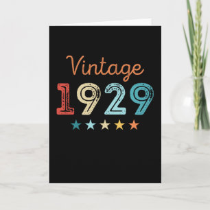 Vintage 1929 100th Birthday Retro Gift 100 year Card