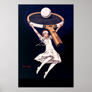 Vintage 1929 Jean d'Ylen Tennis Ad Poster