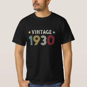 Vintage 1930 90th Birthday Gift 90 years old T-Shirt