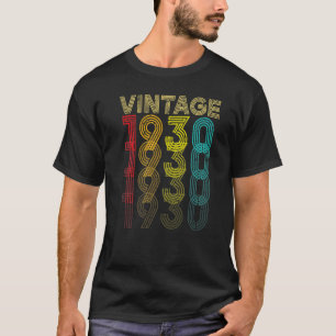 Vintage 1930  92 Years Old Men And Women 92th Birt T-Shirt