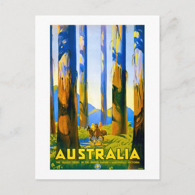 Vintage 1930 Percy Trompf Australian Travel  Poste Postcard (Front)