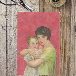 Vintage 1930’s Mother Holding Baby Mother’s Day Tissue Paper