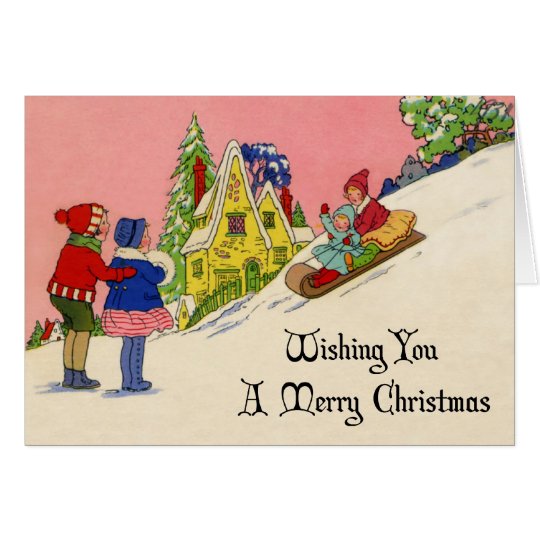 Vintage 1930s Art Deco Christmas Card