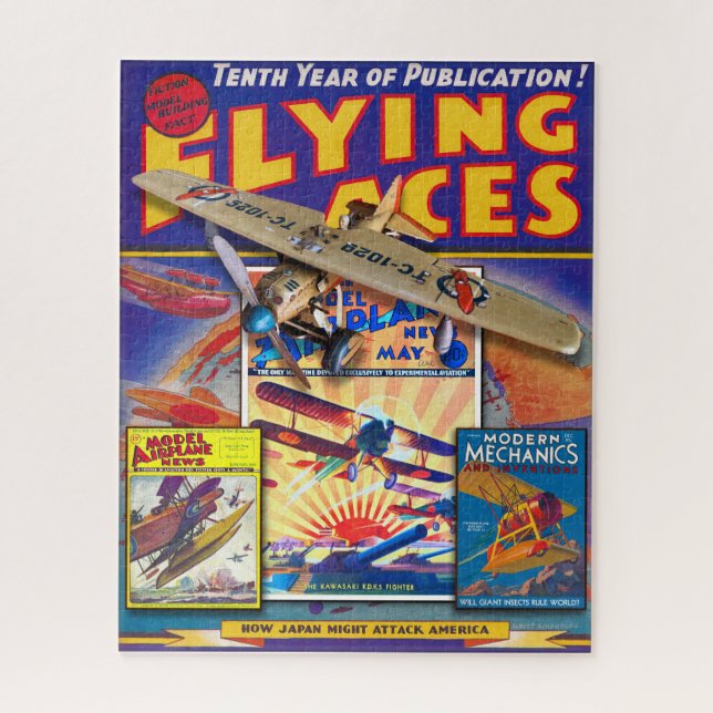 VINTAGE 1930s AVIATION THEME Jigsaw Puzzle (Vertical)