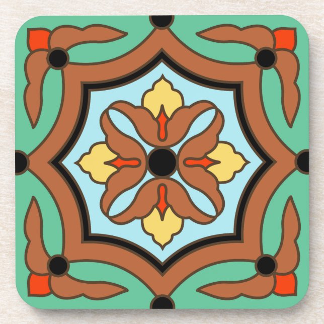 Vintage 1930s Catalina Island Tile Set Coaster (Front)